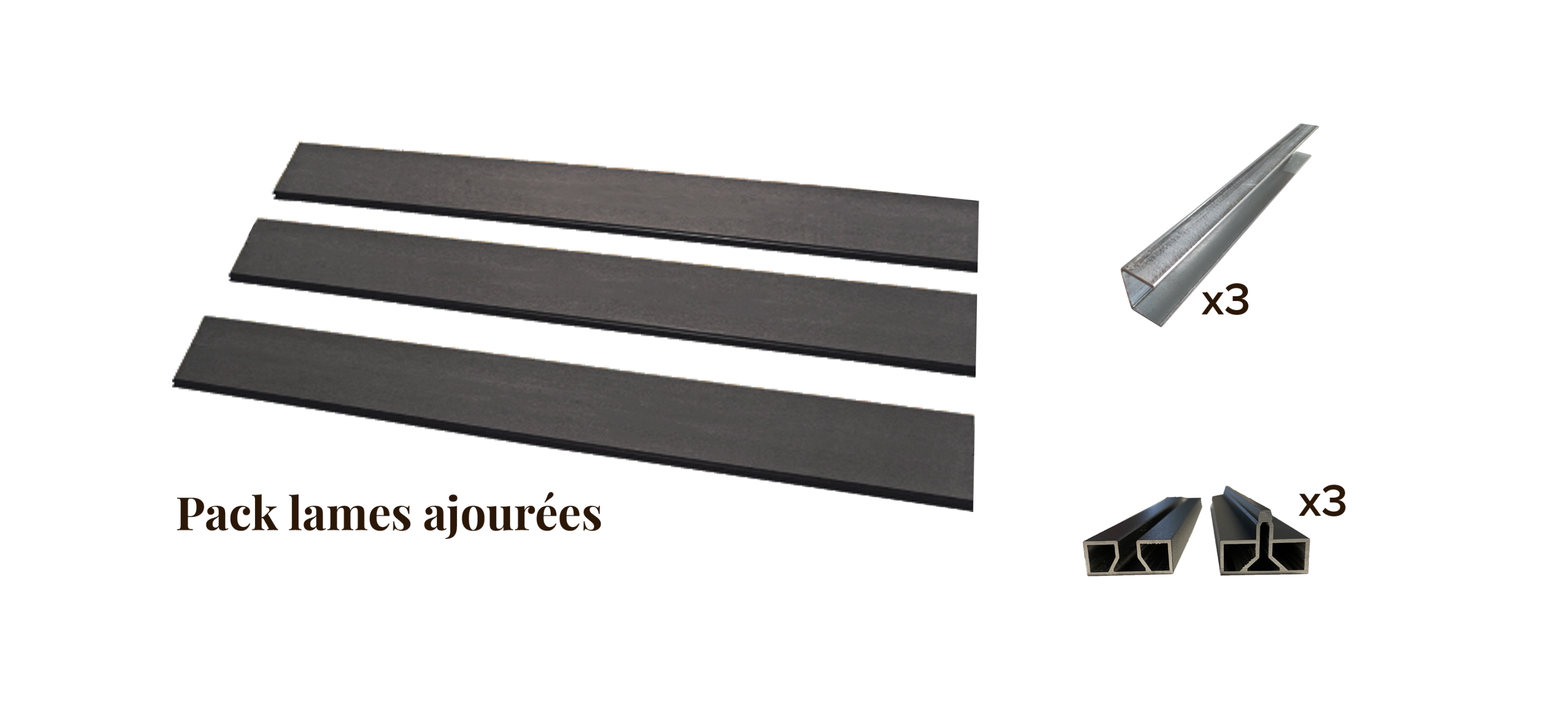 Pack 3 Lames ajourées Océwood® • Boréale Infinite