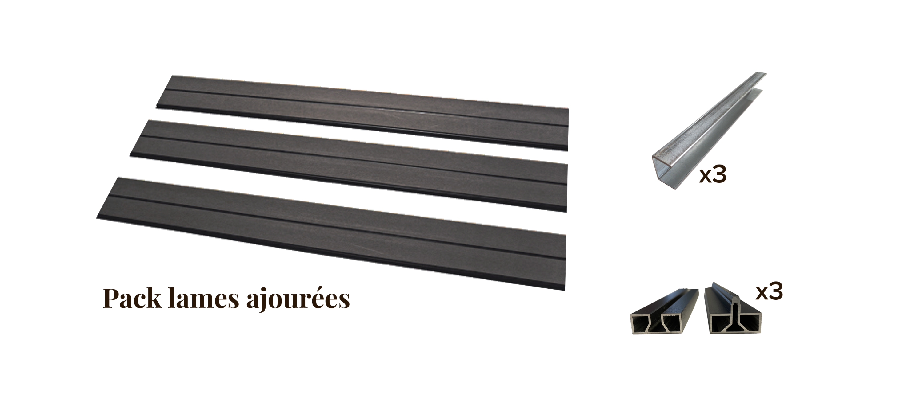 Pack 3 Lames ajourées Océwood® • Boréale Original